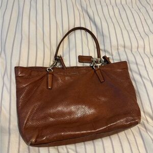 Coach Rich Brown Leather Tote